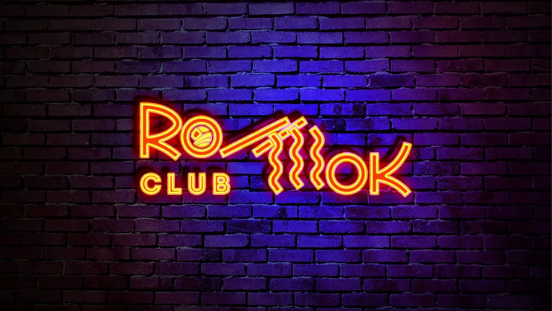 Разработка интерьерной вывески суши-бара «Roll Wok Club» в Мысках